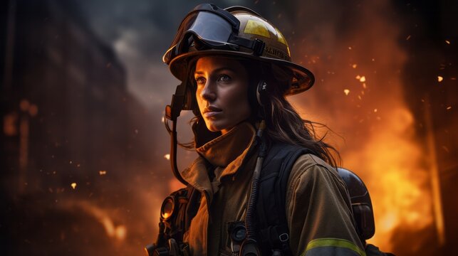 female fire fighter