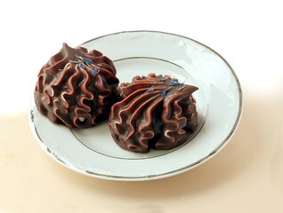 various,colorful,tasty cakes as dessert