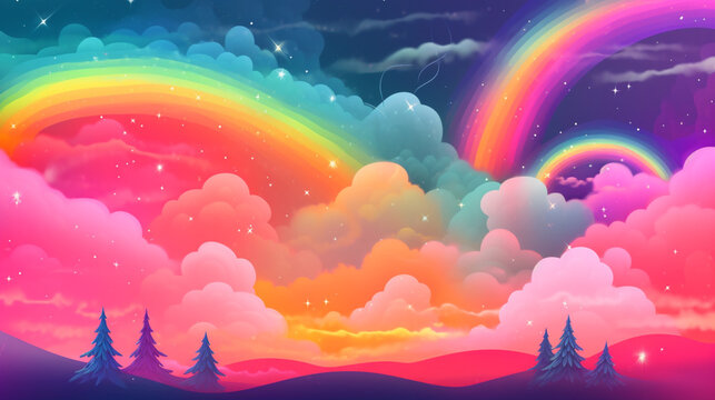Vibrant Rainbow Backgrounds - Adding Colorful Life to Your Designs