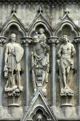 Obraz premium Carved Facade of Salisbury's Cathedral