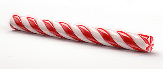 Fototapeta premium Traditional Christmas candy cane. Isolated on a White Background