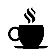Coffee cup icon. Cup of coffee with steam vector icon.