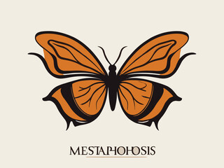 Metamorphosis butterfly logo design