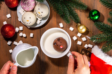 Christmas hot chocolate balls
