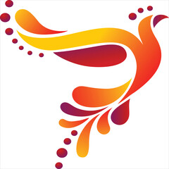 abstract background with bird, illustration of an abstract background, illustration of a bird