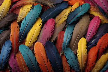 Fototapeta premium A Variety of Colorful Feathers