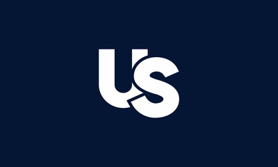 Alphabet letters Initials Monogram logo SU, US, S and U