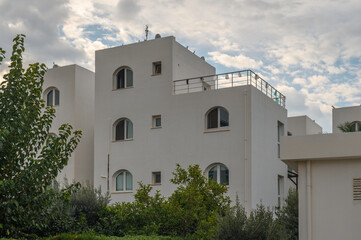 Fototapeta na wymiar white houses on the Mediterranean coast in Northern Cyprus 19