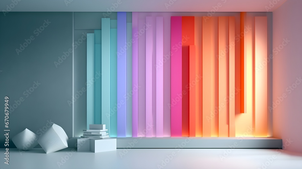 Poster abstract light background with colorful gradient blurry smooth wave. generative ai