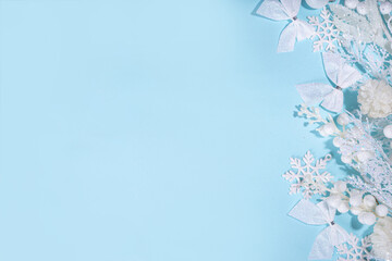 White blue christmas background