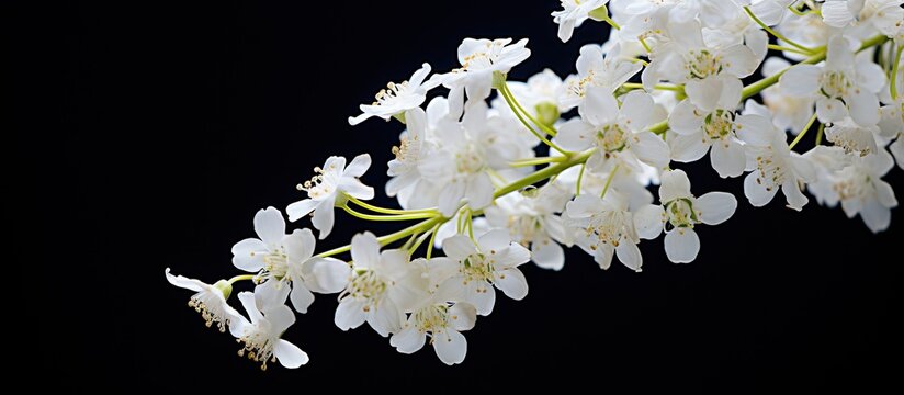 Close up image of a babys breath flower