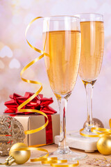 Champagne glasses for New Year party