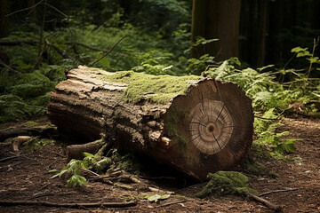 Majestic Fallen Tree in Tranquil Natural Landscape