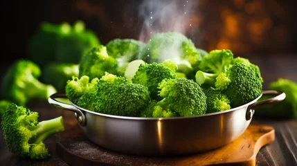 Fotobehang broccoli in colander © Alex