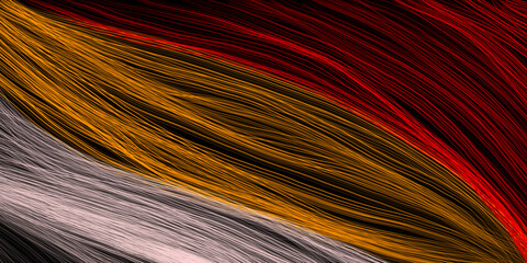 red and yellow background with lines