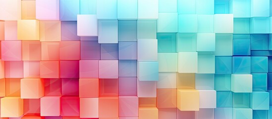 Contemporary vibrant digital backdrop with abstract geometric shapes