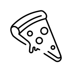 slice of pizza - vector icon