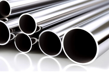 steel pipe with white background - commercial product photography