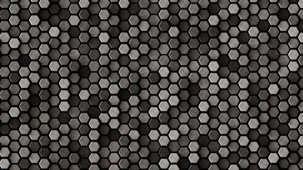 3D render of Abstract hexagonal geometric grid pattern Futuristic background