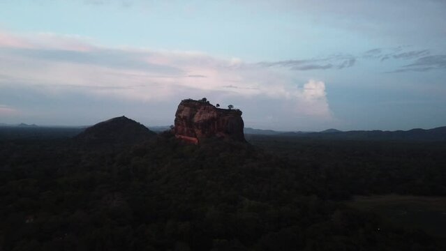 "Aerial dron Majesty: Sigiriya Rock Unveiled from Above, Sri Lanka"