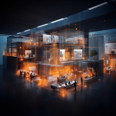 3D X-ray of an office building