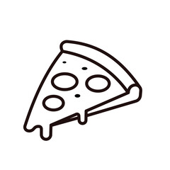 slice of pizza - vector icon