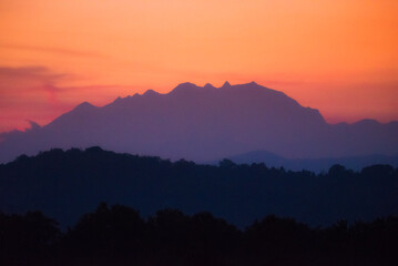 Il maestoso Monte Rosa al tramonto