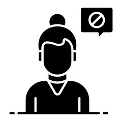 Block User Glyph Icon