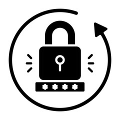 Reset Password Glyph Icon