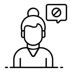 Block User Outline Icon