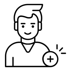 Add User Outline Icon