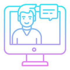 Live Talk Gradient Icon