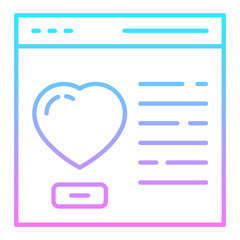 Online Dating Gradient Icon