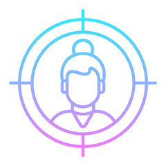 User Target Gradient Icon