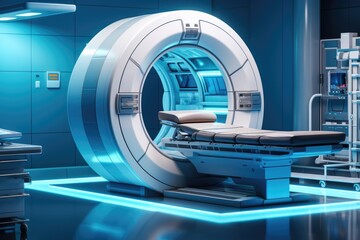 Fototapeta premium Professional mri ct scan for serious medical diagnosis at modern hospital. Generative Ai