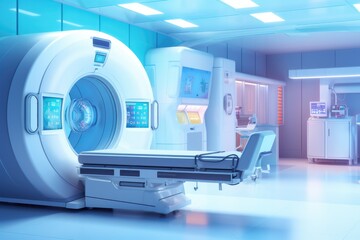 Professional mri ct scan for serious medical diagnosis at modern hospital. Generative Ai