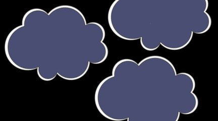 Simple heaven texture with dark clouds and black sky for cards. Summer banner. Template for designers, website, advertisement , Cartoon picture