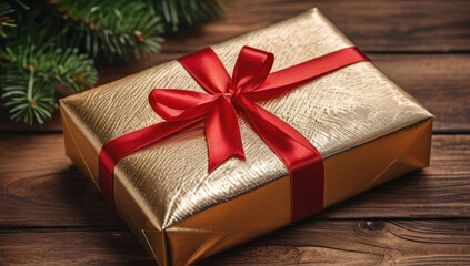 Fototapeta premium Christmas presents, New Year winter background