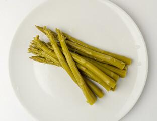Pickled Asparagus, Bunch of Raw Marinated Garden, Green Spring Salted Vegetables