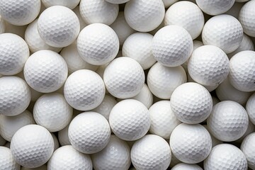 white golf balls close up background