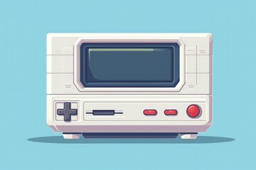 Old video game console, retro 80s style. Generative AI