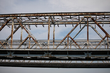 Naklejka premium bridge over the river