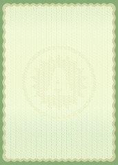 Guilloche background with protective letter A