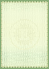 Guilloche background with protective letter E