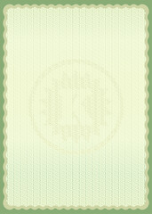 Guilloche background with protective letter K