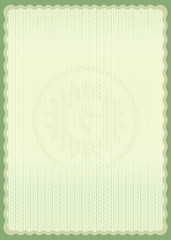 Guilloche background with protective letter G