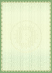 Guilloche background with protective letter P
