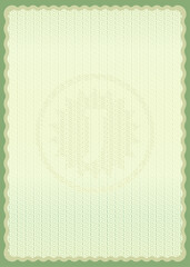 Guilloche background with protective letter J