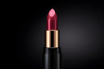 Fototapeta premium photo of lipstick isolated with a black background generative AI