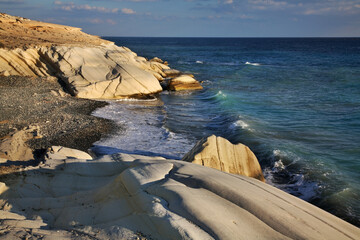 White stones near Limassol. Cyprus